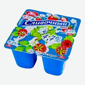 Йогурт Гек Экстра клубника-малина 4,7% 100 г