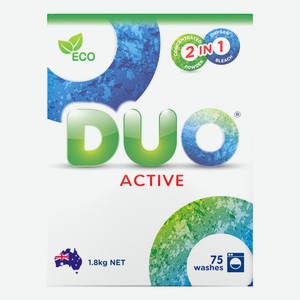 Порошок Duo Active для стирки цветного и белого белья 1,8 кг