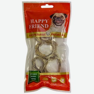 Лакомство для собак мелких пород Happy Friend Кольца из говяжьей трахеи 40 г