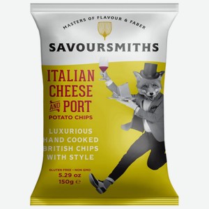 Чипсы Savoursmiths с итальянским сыром и порто руби, 150г