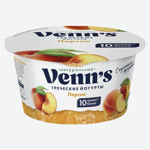 БЗМЖ Йогурт Греческий Venn`s персик 0,1% 130г