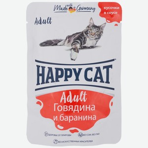 Корм для кошек Happy Cat говядина, баранина 100г