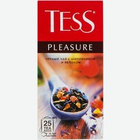 Чай   Tess   Pleasure черный с шиповником и яблоком в пакетиках, 25 шт