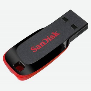 Флешка Флеш Диск 128Gb Cruzer Blade SDCZ50-128G-B35 USB2.0 черный красный Sandisk