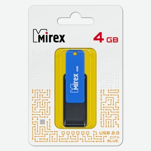 Флешка City USB 2.0 13600-FMUCIB04 4Gb Синяя Mirex