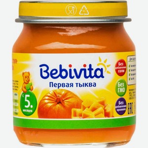 Пюре овощное Bebivita Тыква, с 5 месяцев, 100 г