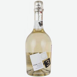 Вино игристое Con-Tre Bianco белое сухое 11 % алк., Италия, 0,75 л