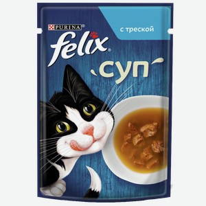 Корм для кошек ФЕЛИКС суп, с треской, 0.048кг
