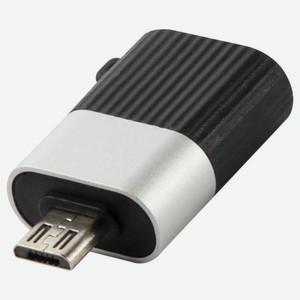 Переходник USB - MicroUSB Серебряно черный Red Line