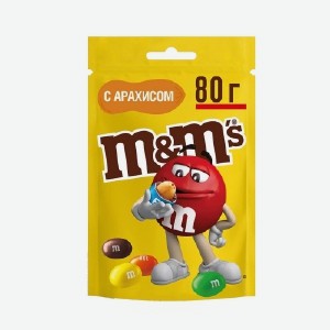 Драже  М&M , арахис, шоколад, 80 г