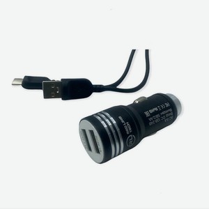 Автомобильное зарядное устройство Tech 2 AC-5A и кабель USB Type-C Черное Red Line