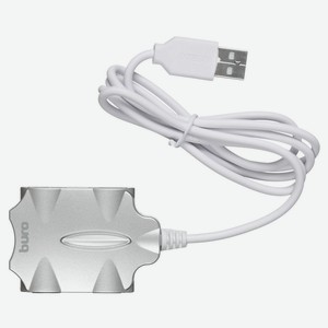 Разветвитель USB BU-HUB4-0.5-U2.0-Candy Серебряный Buro
