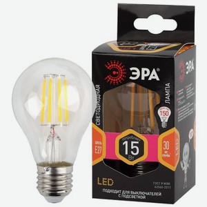 Лампа Эра филаментная F-LED A60-15W-827-E27