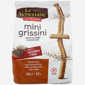 Хлебные палочки Le Veneziane с кунжутом и семенами чиа 250 г