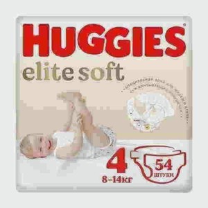 Подгузники Huggies Elite Soft №4 8-14кг 54шт.товар Представлен Не Во Всех Магазинах