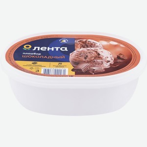 Мороженое ЛЕНТА Пломбир шоколадный с шок крошкой без змж, Россия, 400 г