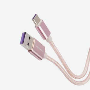 Кабель USB Type-C 2A - 2.0 в переплете 1м Розовый Red Line