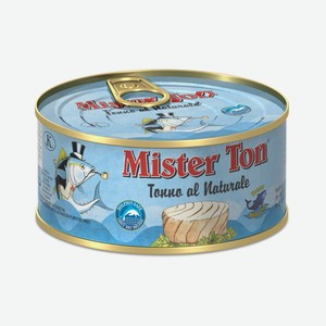 Тунец Mister Ton филе ломтики тунца желтоперого в собственном соку ж/б 160 г