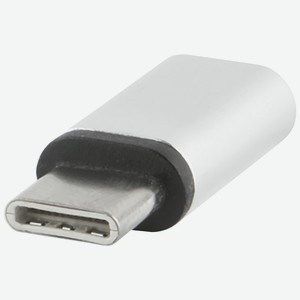 Переходник MicroUSB - USB Type-C Серебряный Red Line