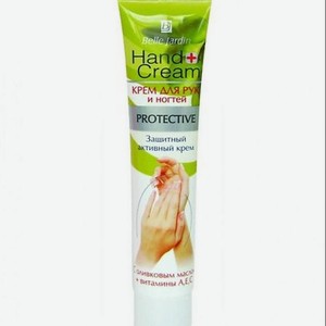 BELLE JARDIN Крем для рук и ногтей Protective c оливковым маслом + витамины А,С,Е, защитный