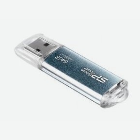 USB Flash накопитель Флешка Marvel M01 64Gb Синяя Silicon Power