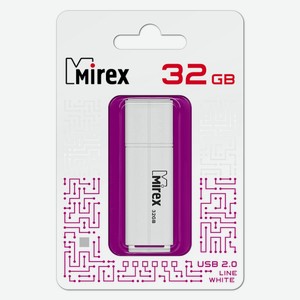Флешка Line USB 2.0 13600-FMULWH32 32Gb Белая Mirex