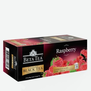 Чай <Бета> черный с ароматом малины 25пак*2г с/я саше Россия
