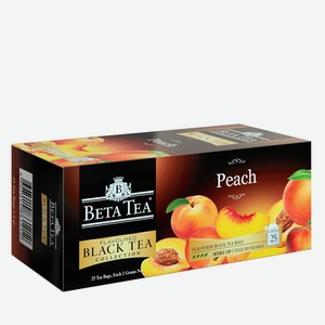 Чай <Beта> черный с ароматом персика 25пак*2г с/я саше 50г Россия
