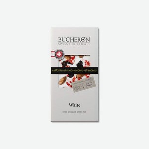 Шоколад <Bucheron> белый с миндалем/клюквой/клубникой в картоне 100г Россия