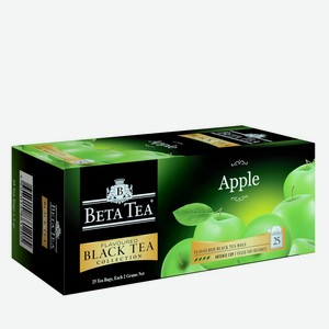 Чай <Бета> черный с ароматом яблока 25пак*2г с/я саше 50г Россия
