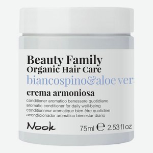 Крем-кондиционер для ежедневного ухода за волосами Beauty Family Crema Armoniosa Biancospino & Aloe Vera: Крем-кондиционер 75мл