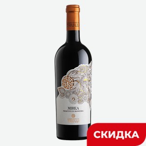 Вино TRULLI MIREA Manduria Примитиво красное полусухое, 0,75л