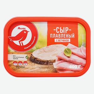 Сыр плавленый АШАН Красная птица с ветчиной 50%, 400 г