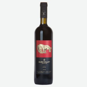 Вино Alma Valley SHIRAZ RESERVE выдержанное красное сухое Россия, 0,75 л