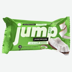 Конфета JUMP Premium Protein Нежный кокос с секретным посланием внутри, 28 г