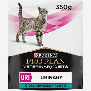 Корм для кошек Purina Pro Plan Veterinary diets Urinary при болезни нижних отделов мочевыводящих путей сухой c океанической рыбой 350г