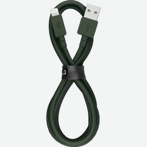 Кабель VLP Nylon Cable USB A -Lightning MFI темно-зеленый