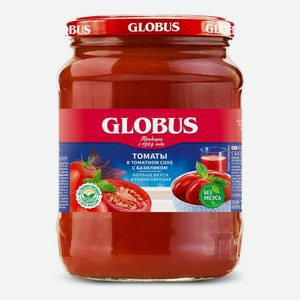 Томаты Globus в томатном соке с базиликом 720 г