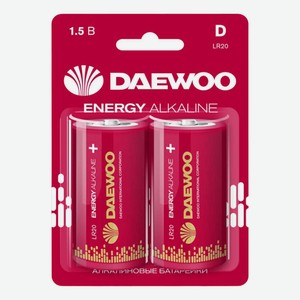 Батарейки Daewoo Energy Alkaline LR20 D С 2 шт