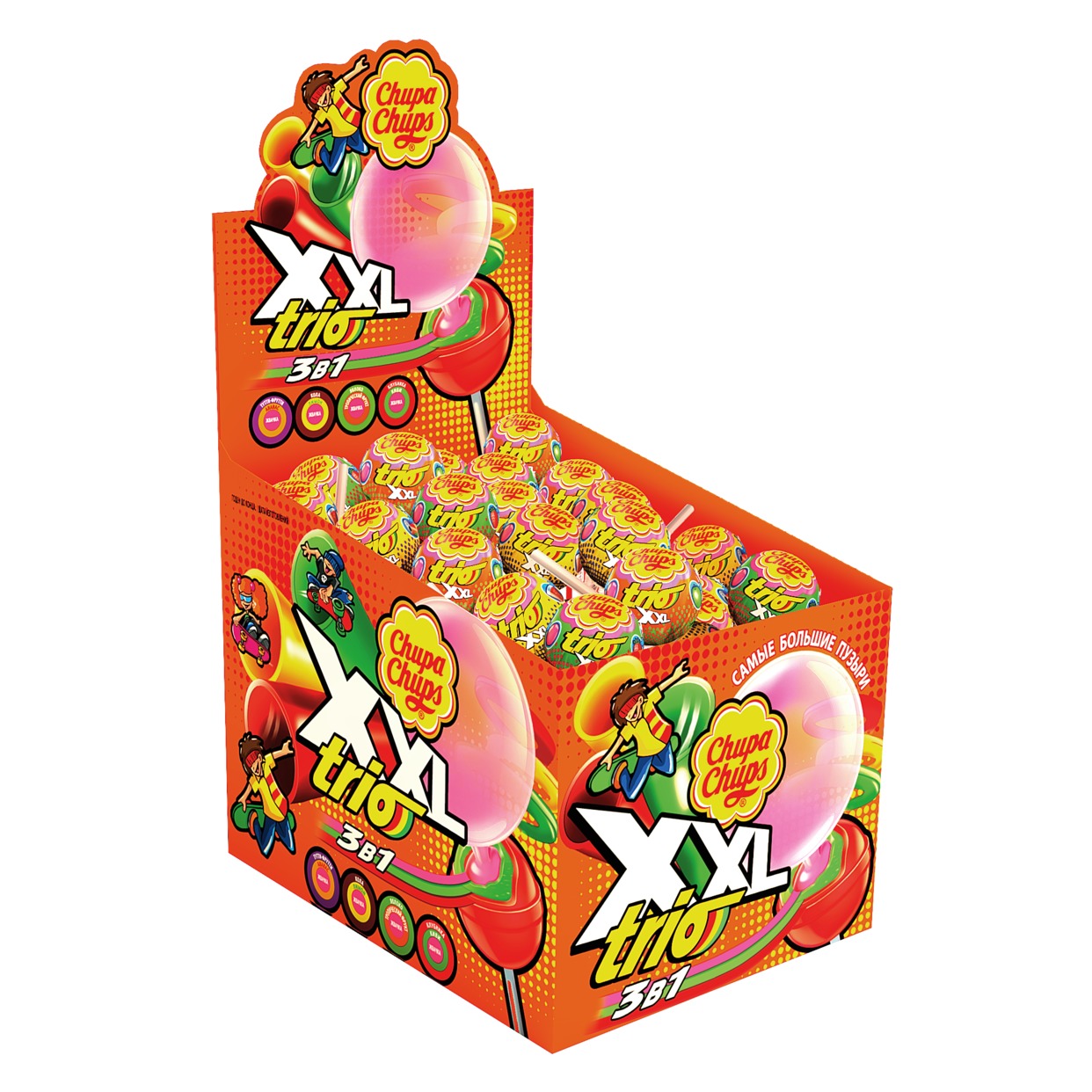 Карамель Chupa Chups XXL Trio 29г