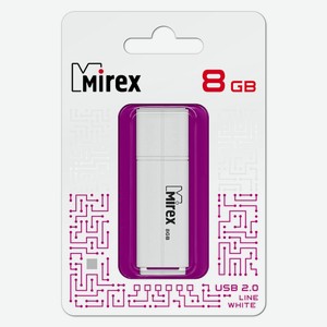 Флешка Line USB 2.0 13600-FMULWH08 8Gb Белая Mirex
