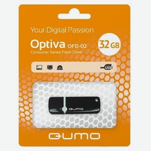 Флешка Optiva 02 USB 2.0 QM32GUD-OP2-BLACK 32Gb Черная Qumo