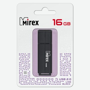 Флешка Line USB 2.0 13600-FMULBK16 16Gb Черная Mirex