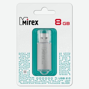 Флешка Unit USB 2.0 13600-FMUUSI08 8Gb Серебристая Mirex
