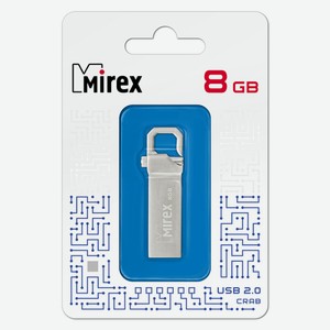 Флешка Crab USB 2.0 13600-ITRCRB08 8Gb Серебристая Mirex