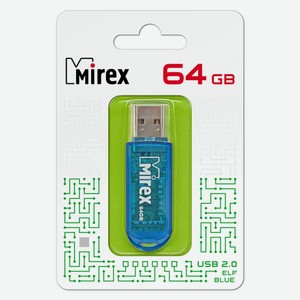 Флешка Elf USB 2.0 3600-FMUBLE64 64Gb Синяя Mirex