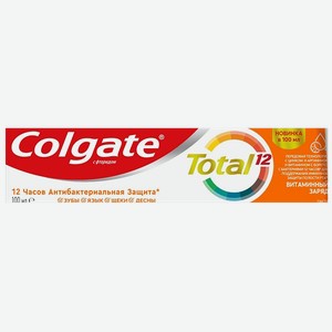 Зубная паста антибактериальн Колгейт тотал 12 Витамин С Колгейт Палмолив к/у, 100 мл