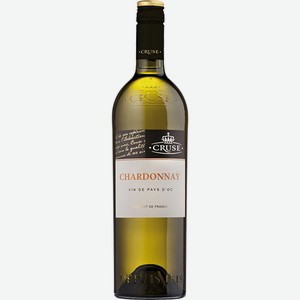 Вино Круз Шардоне бел. сух. 13-13,5% 0,75 л /Франция/