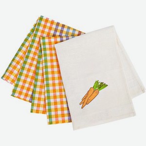 Набор полотенец Лён Наш Фазенда морковь 3 шт 50х70 см