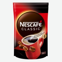 Кофе   Nescafe   Classic растворимый с добавлением натурального молотого, 130 г